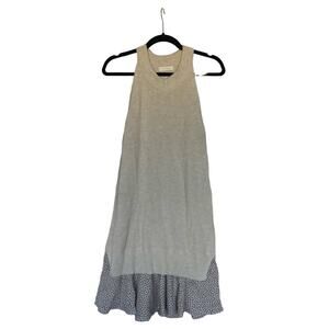 All:Row Sweater Dress Cream Ruffle Bottom size large